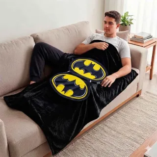 ALMOFADA 2 EM 1 MANTA COM ZIPER - BATMAN