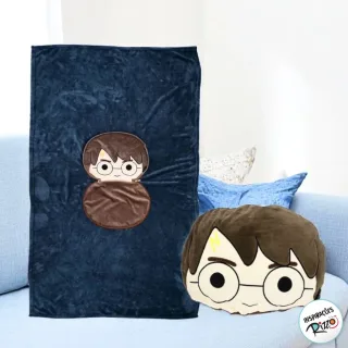 ALMOFADA 2 EM 1 MANTA ZIPER HARRY POTTER