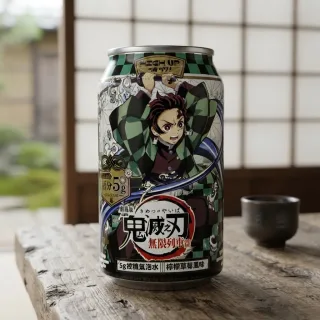 BEBIDA GASEIFICADA DEMON SLAYER - LIMÃO E MORANGO TANJIRO