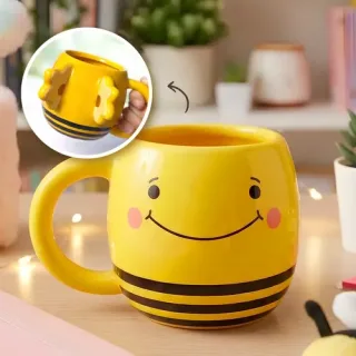 CANECA FORMATO 3D 500ML ABELHINHA