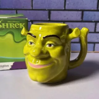CANECA FORMATO 3D 450ML SHREK
