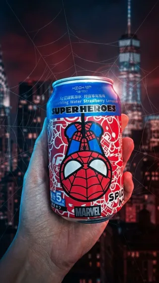 BEBIDA GASEIFICADA LIMÃO E MORANGO - HOMEM ARANHA