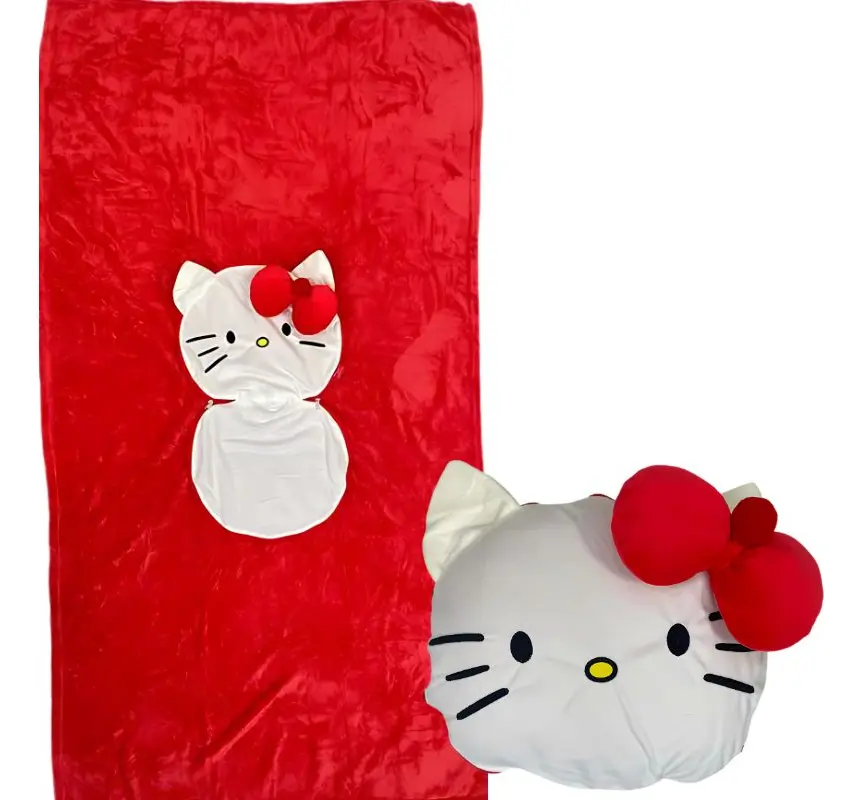 ALMOFADA 2 EM 1 MANTA COM ZIPER - HELLO KITTY