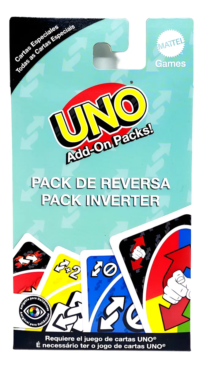 JOGO DE CARTAS UNO PACK DE INVERTER