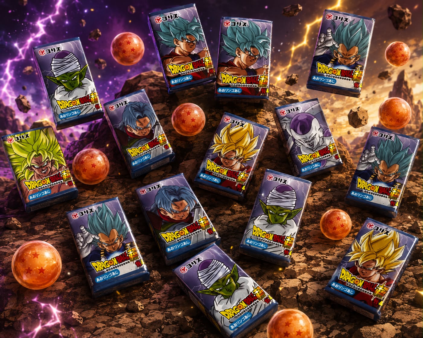 CHICLETE DRAGONBALL - MAÇA VERDE TOP CORIS 2,5G