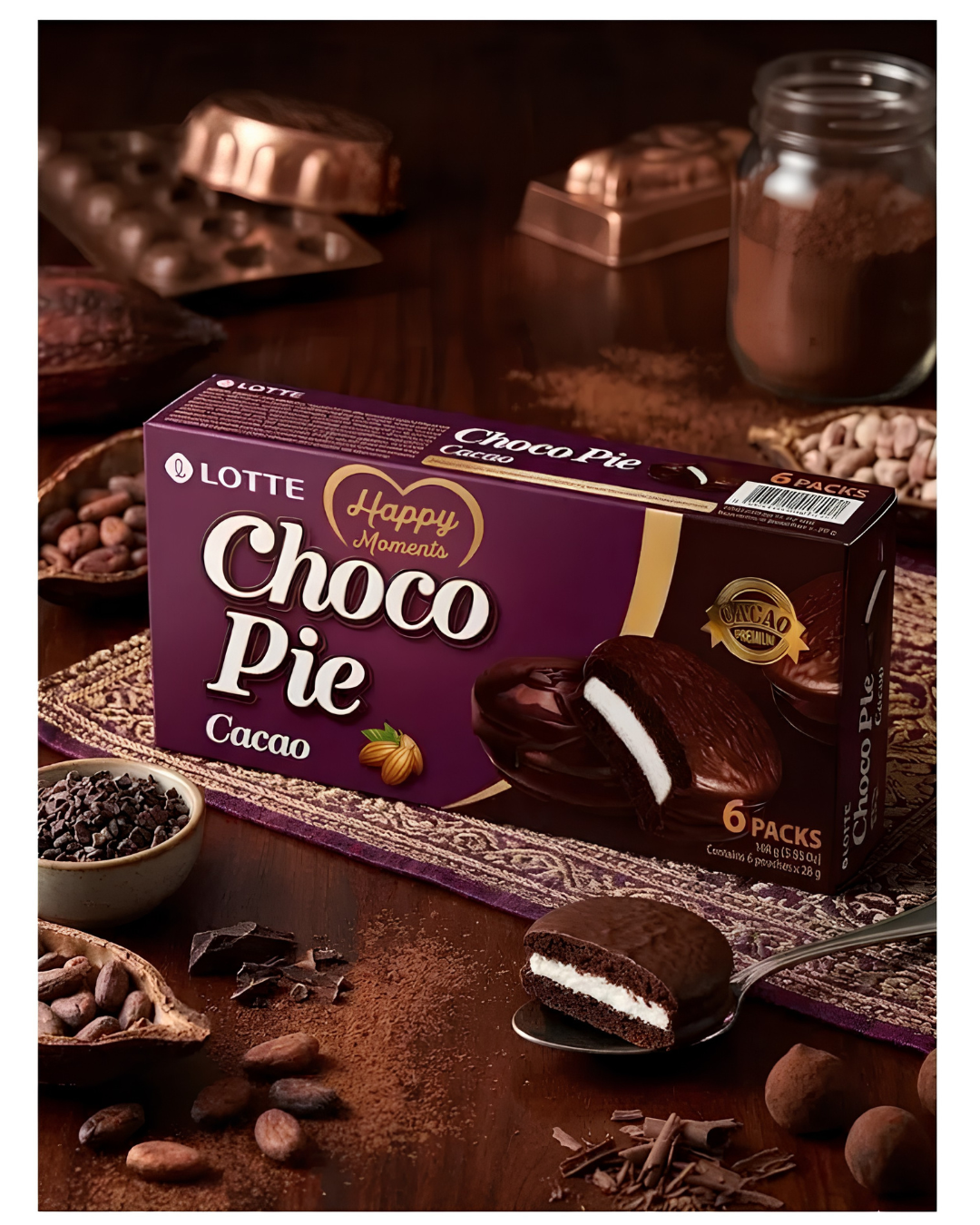 CHOCO PIE LOTTE CACAU